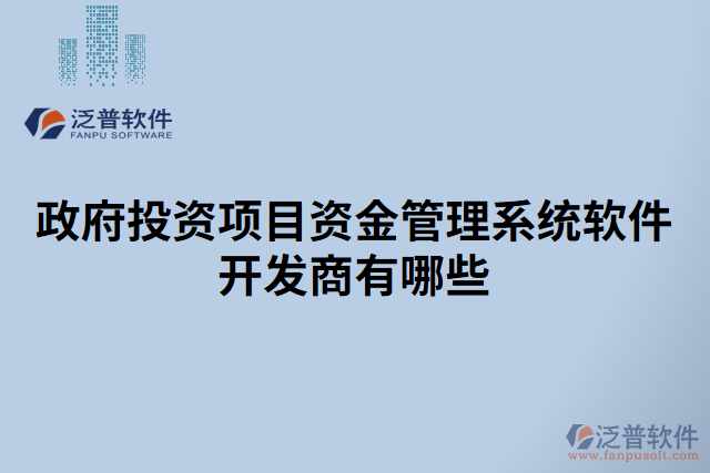 政府投資項目資金管理系統(tǒng)軟件開發(fā)商有哪些