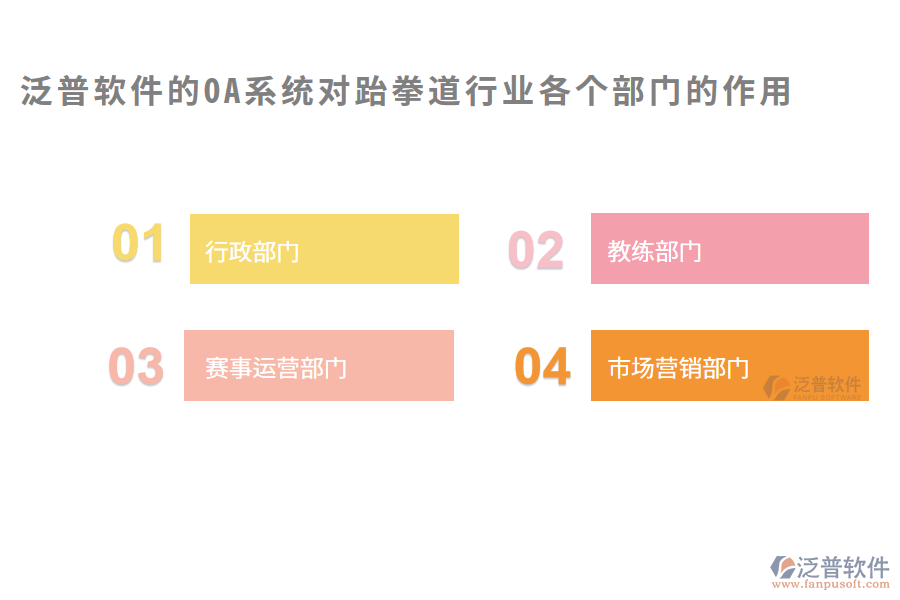 泛普軟件的OA系統(tǒng)對跆拳道行業(yè)各個部門的作用