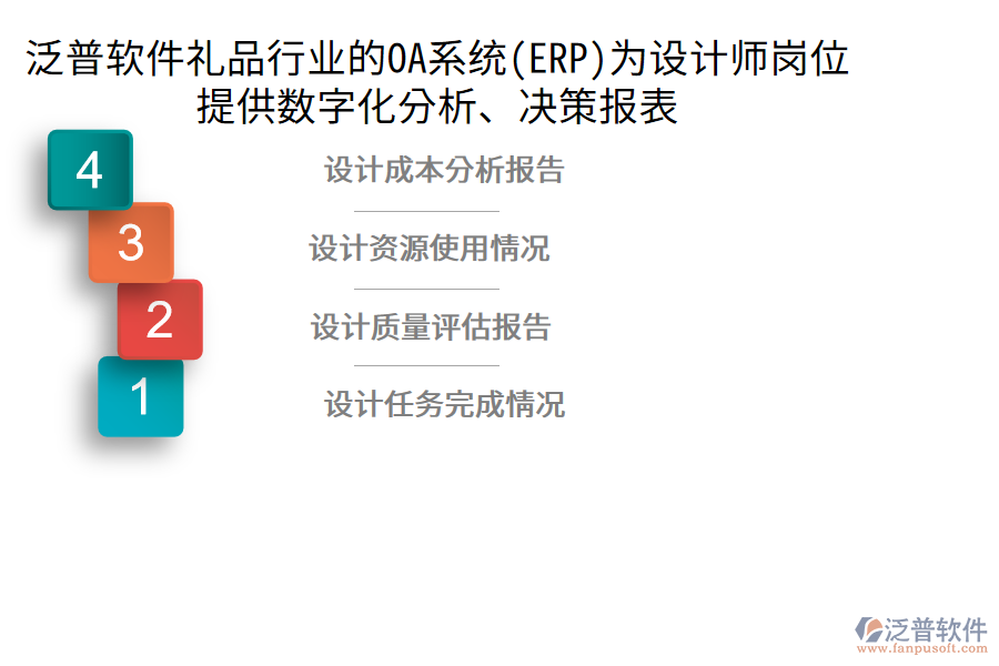 泛普軟件禮品行業(yè)的OA系統(tǒng)(ERP)為設(shè)計(jì)師崗位提供數(shù)字化分析、決策報(bào)表