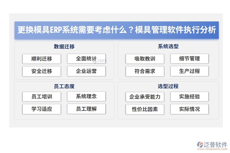 更換模具ERP系統(tǒng)需要考慮什么？模具管理軟件執(zhí)行分析