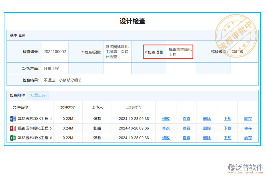 設(shè)計(jì)檢查列表中【檢查項(xiàng)目】字段